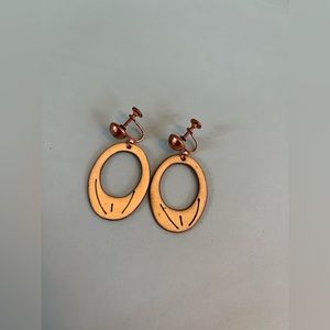 Vintage Copper Screw Back Earrings
